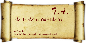 Tóbiás Adrián névjegykártya